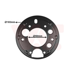 Protection disque frein arrière gauche