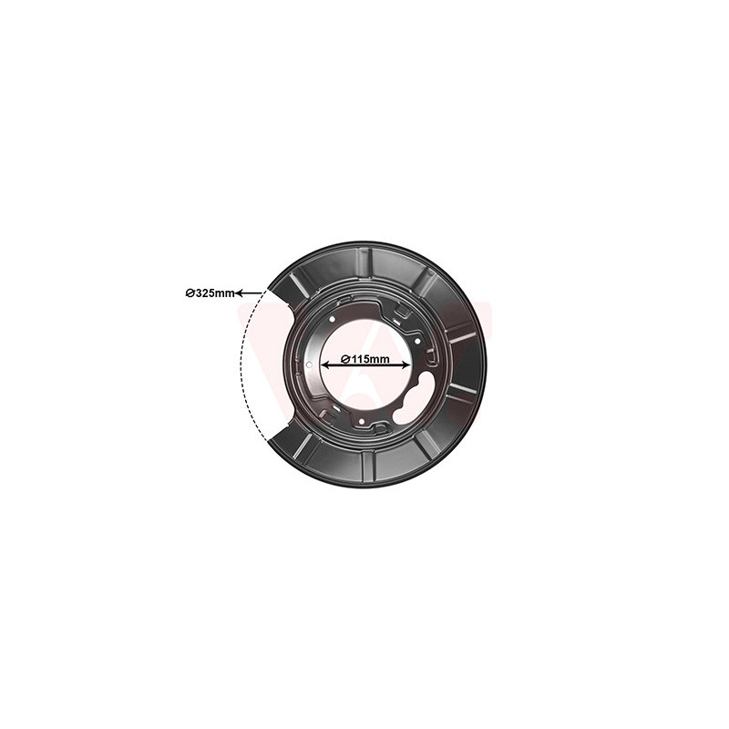 Protection disque frein arrière gauche pour diamètre du disque de frein [mm]  296