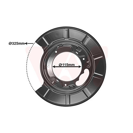 Protection disque frein arrière gauche pour diamètre du disque de frein [mm]  296