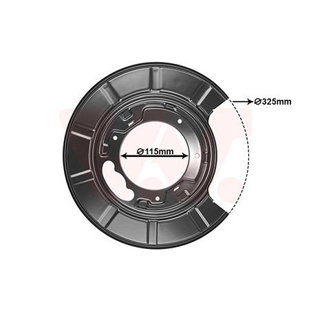 Protection disque frein arrière droit pour diamètre du disque de frein [mm]  296