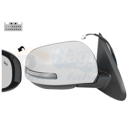 Rétroviseur électrique complet droit 15  11pin chauffant primer rabattable électriquement side assist