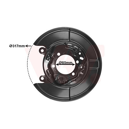 Protection disque frein arrière gauche