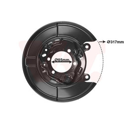 Protection disque frein arrière droit