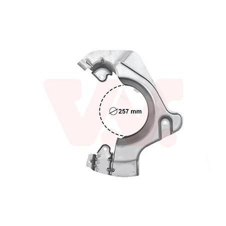 Protection disque frein avant gauche pour diamètre du disque de frein [mm]  257