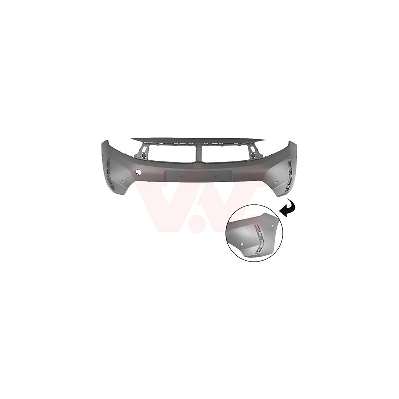 Pare-choc avant en primer 24   4 trous pour parkcontrol