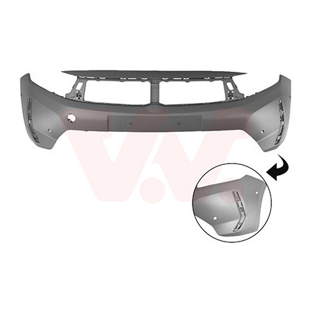 Pare-choc avant en primer 24   4 trous pour parkcontrol