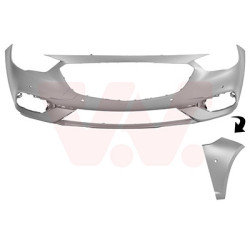 Pare-choc avant en primer -20  6 trous pour parkassist pas gsi