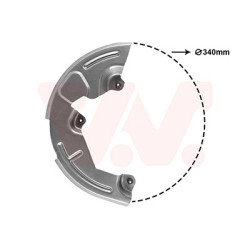 Protection disque frein avant gauche pour diamètre du disque de frein [mm]  302
