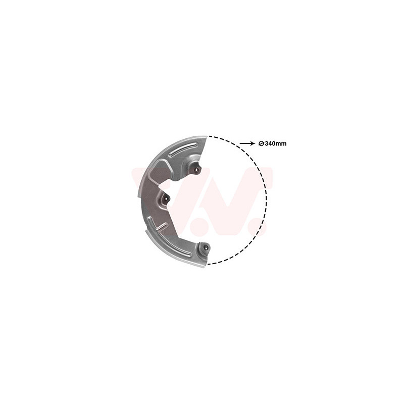 Protection disque frein avant gauche pour diamètre du disque de frein [mm]  302