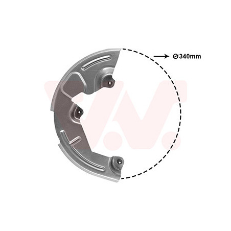 Protection disque frein avant gauche pour diamètre du disque de frein [mm]  302