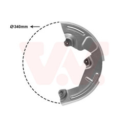 Protection disque frein avant droit pour diamètre du disque de frein [mm]  302