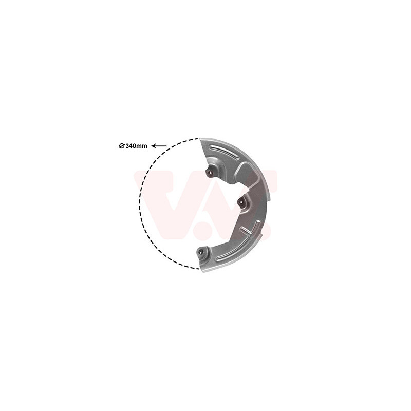 Protection disque frein avant droit pour diamètre du disque de frein [mm]  302