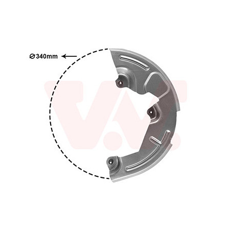 Protection disque frein avant droit pour diamètre du disque de frein [mm]  302