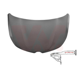 Capot avant 23  pour charnières avec trous alignés