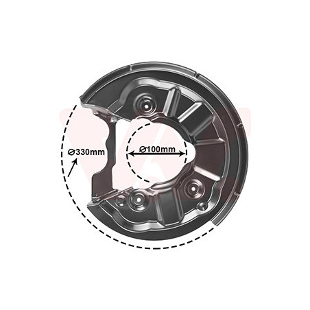 Protection disque frein arrière gauche 4x4 pour diamètre du disque de frein [mm]  310