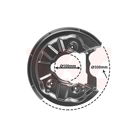Protection disque frein arrière droit 4x4 pour diamètre du disque de frein [mm]  310