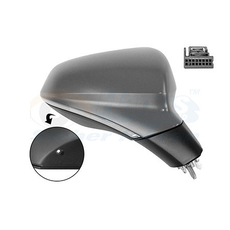 Rétroviseur électrique complet droit 13pin chauffant primer rabattable électriquement avec mémoire avec éclairage inférieu