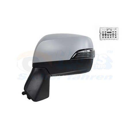 Rétroviseur électrique complet gauche chauffant primer avec répétiteur rabattable électriquement