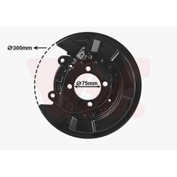 Protection disque frein arrière gauche