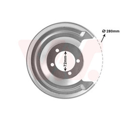 Protection disque frein arrière gauche pour diamètre du disque de frein [mm]  259