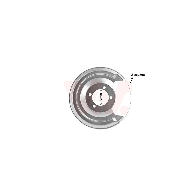 Protection disque frein arrière droit pour diamètre du disque de frein [mm]  259