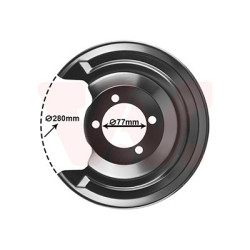 Protection disque frein arrière gauche