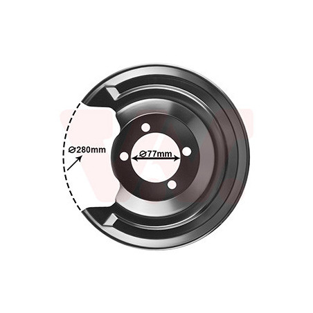 Protection disque frein arrière gauche