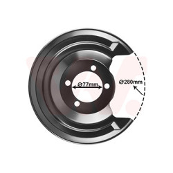 Protection disque frein arrière droit