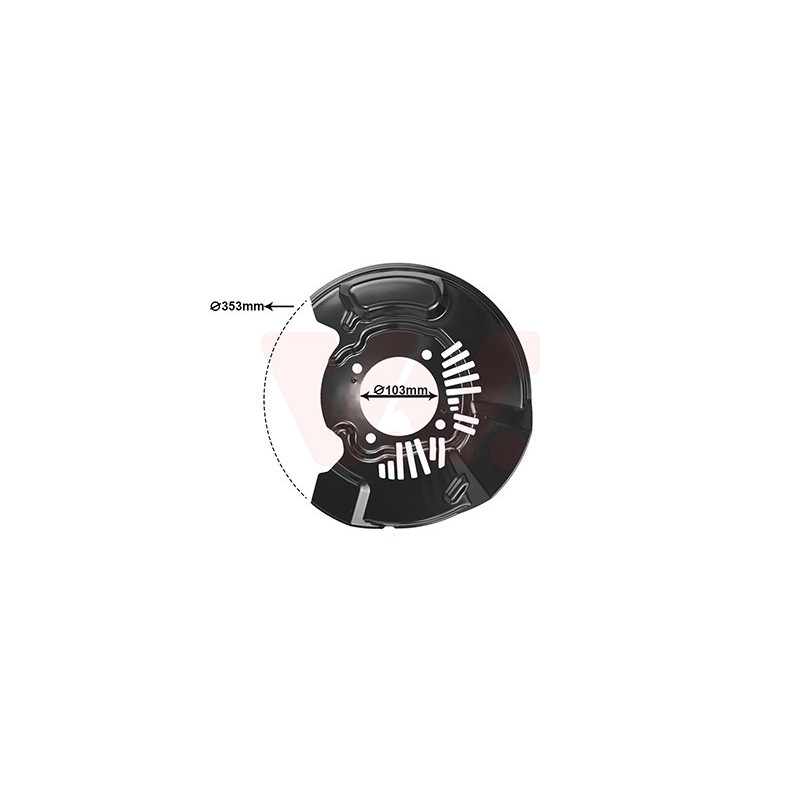 Protection disque frein avant gauche pour diamètre du disque de frein [mm]  319