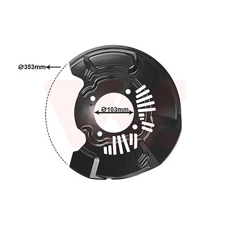 Protection disque frein avant gauche pour diamètre du disque de frein [mm]  319