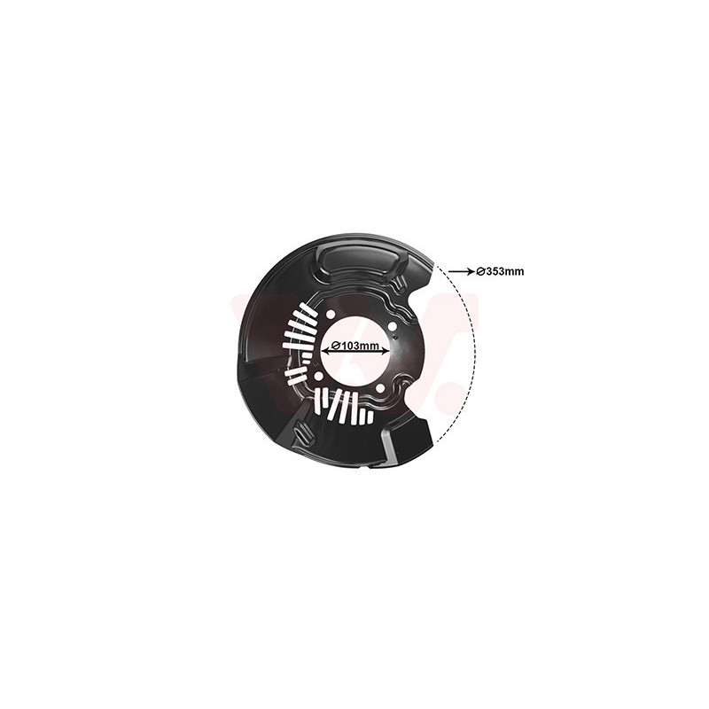 Protection disque frein avant droit pour diamètre du disque de frein [mm]  319