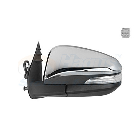 Rétroviseur électrique complet gauche chauffant chromé rabattable électriquement