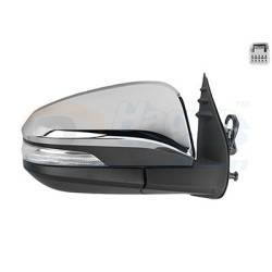 Rétroviseur électrique complet droit chauffant chromé avec sonde de température rabattable électriquement