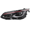 Phare double avant gauche -24 matrix led gti cadre  rouge avec feu de jour (led) pour véhicules avec feux-phares de virages
