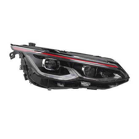 Phare double avant droit -24 matrix led gti cadre  rouge avec feu de jour (led) pour véhicules avec feux-phares de virages