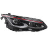 Phare double avant droit -24 matrix led gti cadre  rouge avec feu de jour (led) pour véhicules avec feux-phares de virages