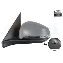 Rétroviseur électrique complet gauche 9pin primer chauffant rabattable électriquement avec éclairage inférieur