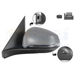 Rétroviseur électrique complet gauche 11pin primer chauffant rabattable électriquement avec éclairage inférieur side assist