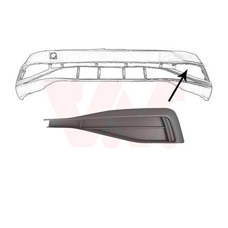 Grille prise d'air inférieure gauche -a.b. partie supérieure