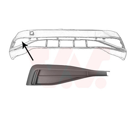 Grille prise d'air inférieure droite -a.b. partie supérieure