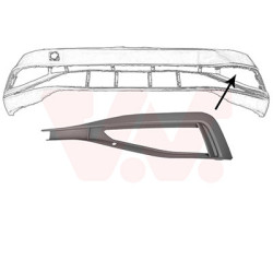 Grille prise d'air inférieure gauche  a.b. partie supérieure