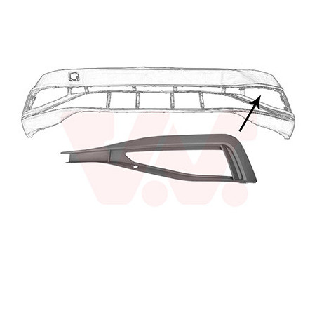 Grille prise d'air inférieure gauche  a.b. partie supérieure