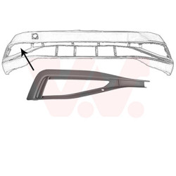 Grille prise d'air inférieure droite  a.b. partie supérieure