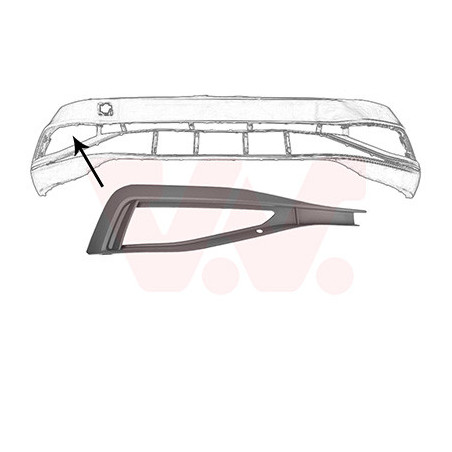 Grille prise d'air inférieure droite  a.b. partie supérieure