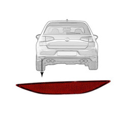 Catadioptre gauche r-line 3-5-portes dans pare-chocs