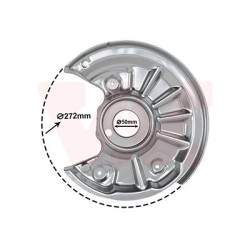 Protection disque frein arrière gauche pour diamètre du disque de frein [mm]  272 pour véhicules avec châssis sport