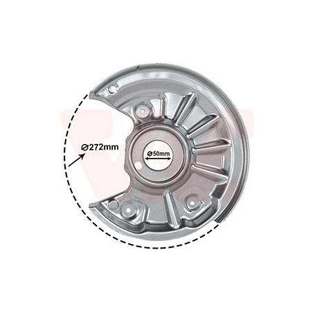 Protection disque frein arrière gauche pour diamètre du disque de frein [mm]  272 pour véhicules avec châssis sport