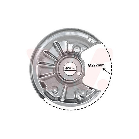 Protection disque frein arrière droit pour diamètre du disque de frein [mm]  272 pour véhicules avec châssis sport