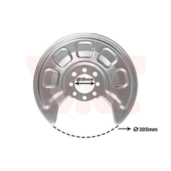 Protection disque frein arrière gauche ou droit pour diamètre du disque de frein [mm]  260