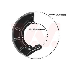 Protection disque frein avant gauche pour diamètre du disque de frein [mm]  280